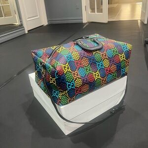 Gucci Multicolor Logo Duffel Bag